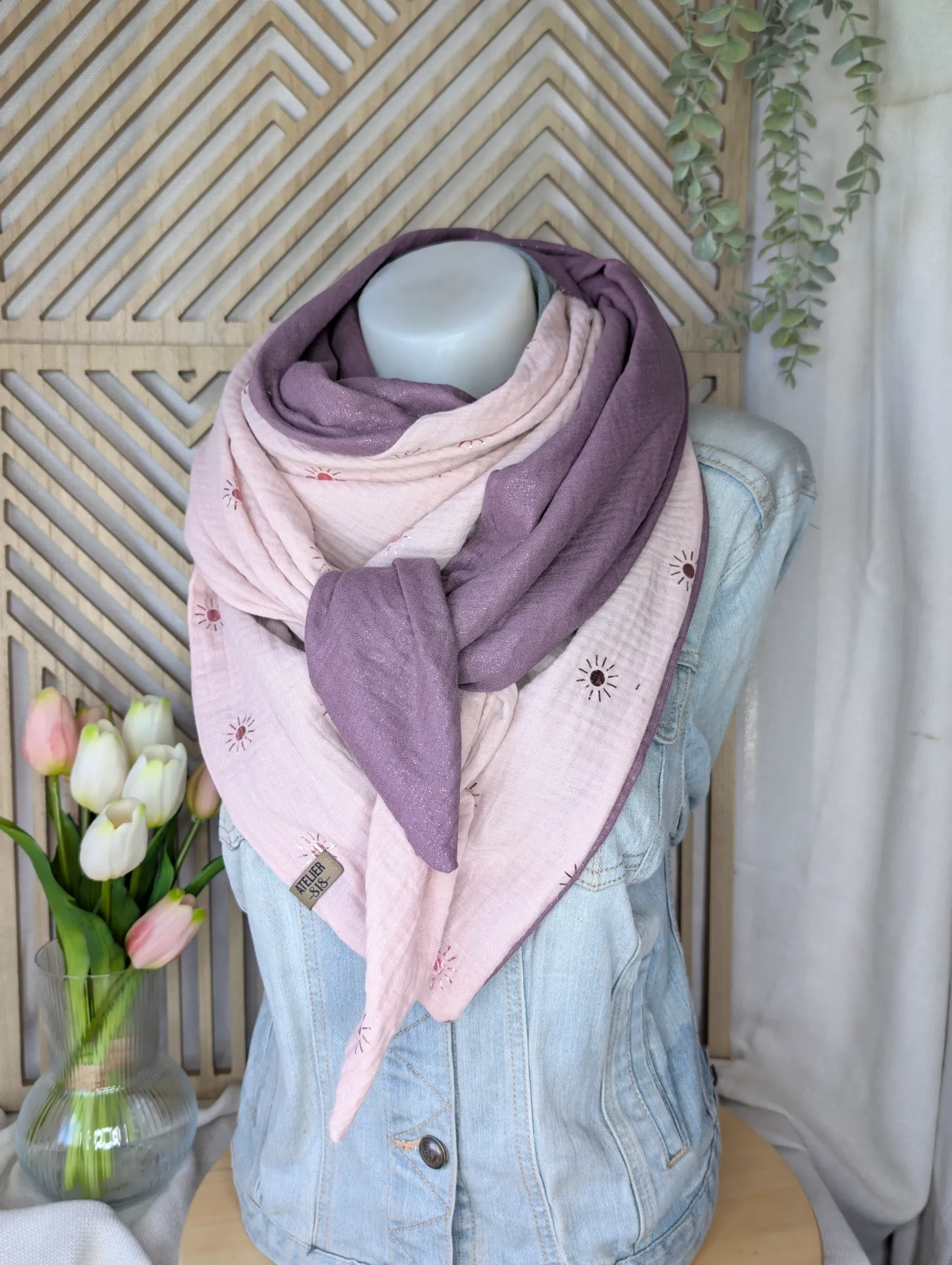 Classique soleils rose et mauve