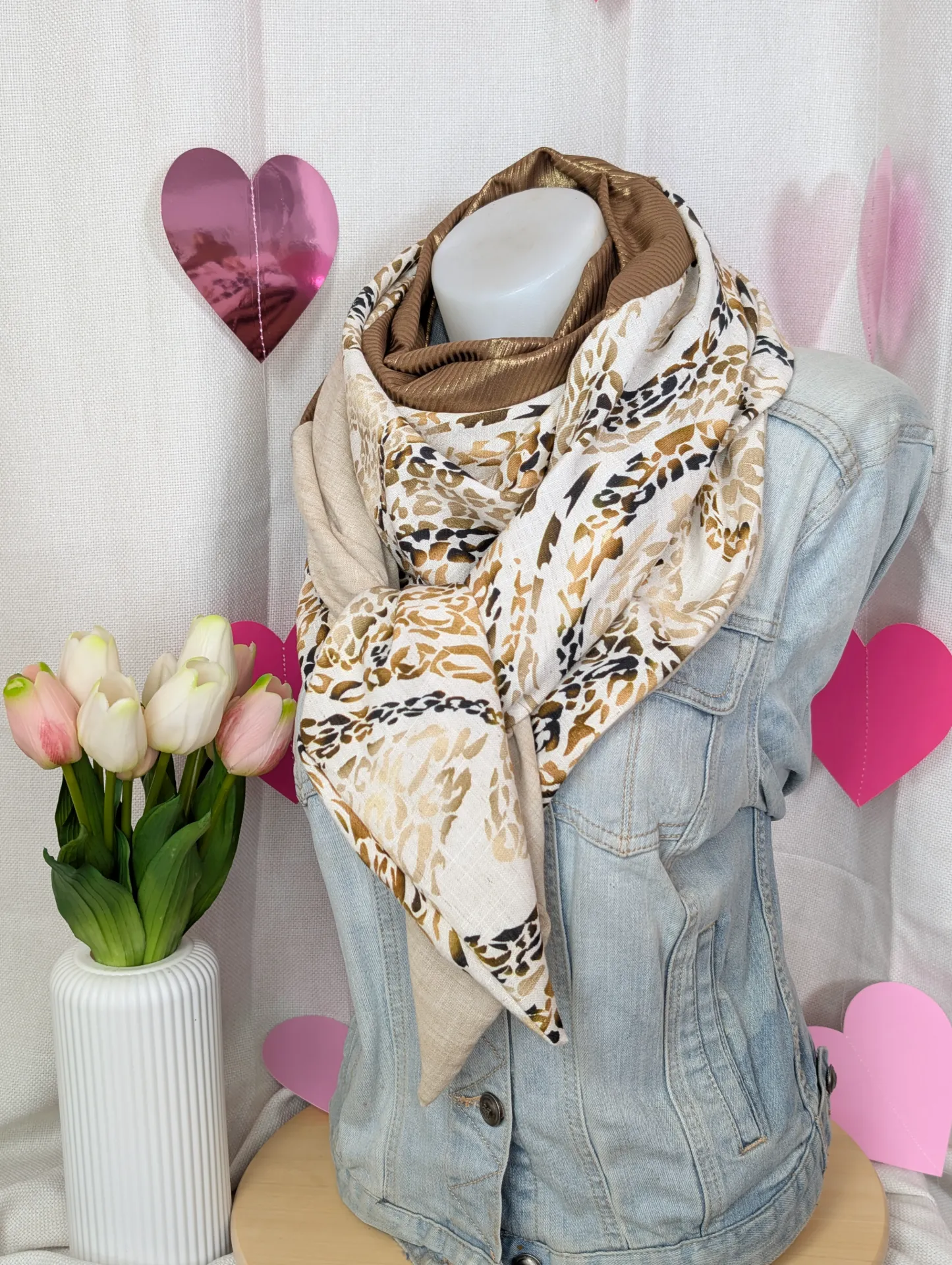 Imprimé animal camel et bronze