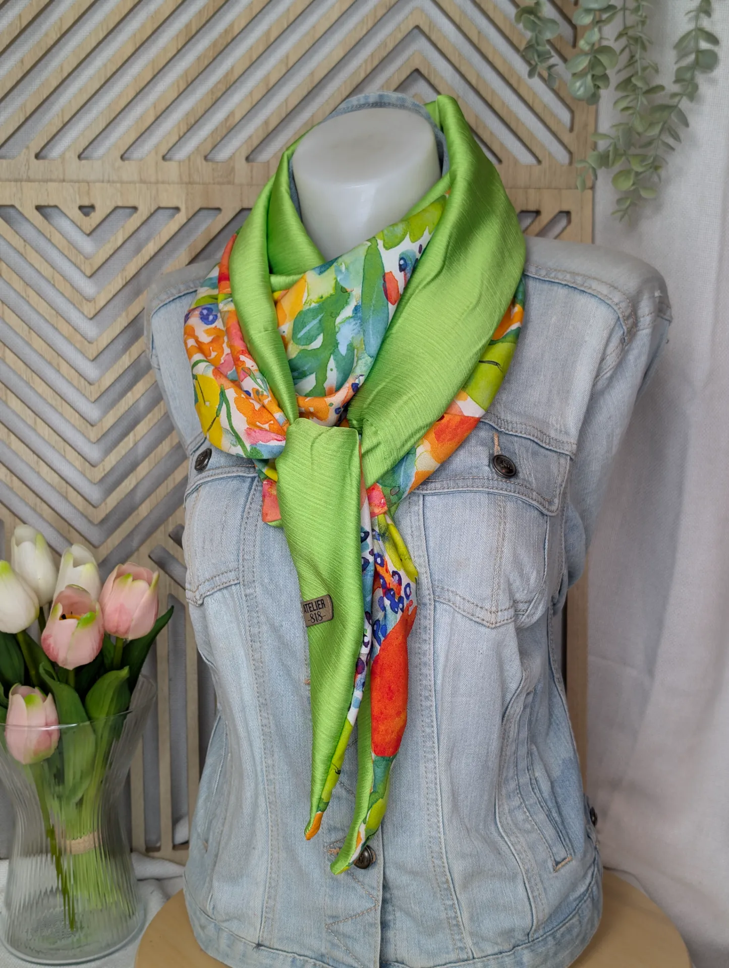 Petit vert soyeux orange