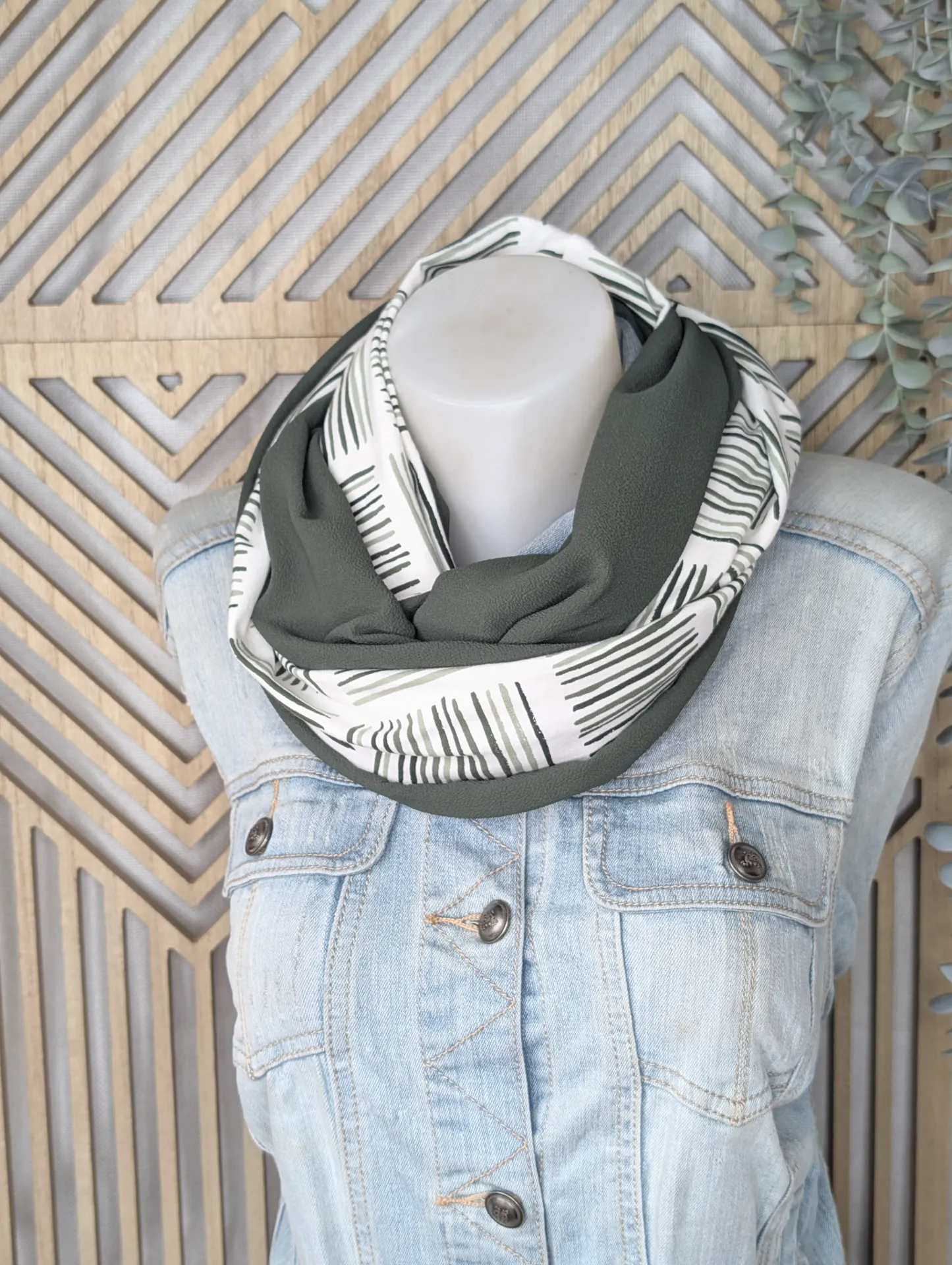 Double tour kaki ligné