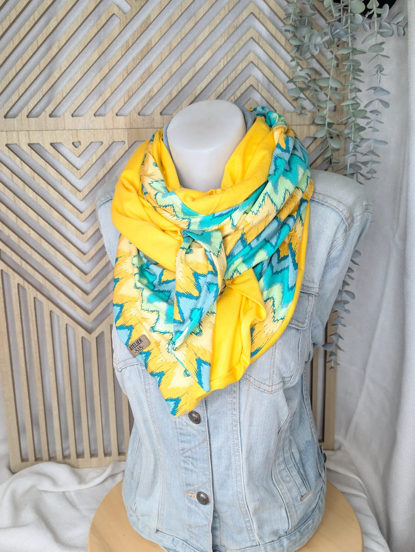 Classique zigzag jaune et vert