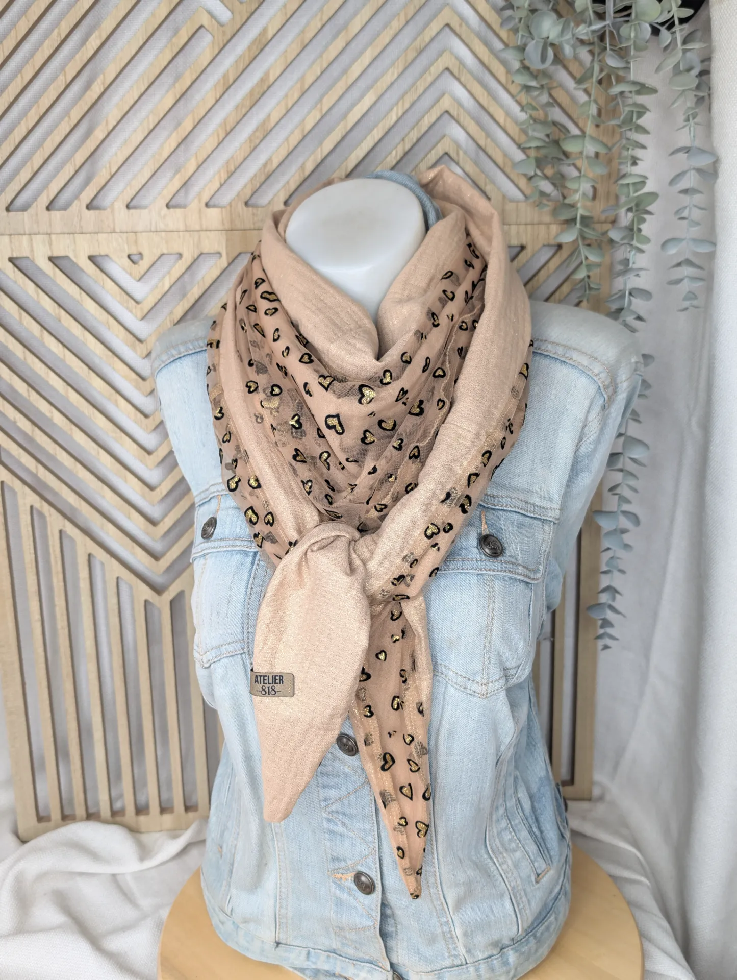 Petit tulle doré coeurs