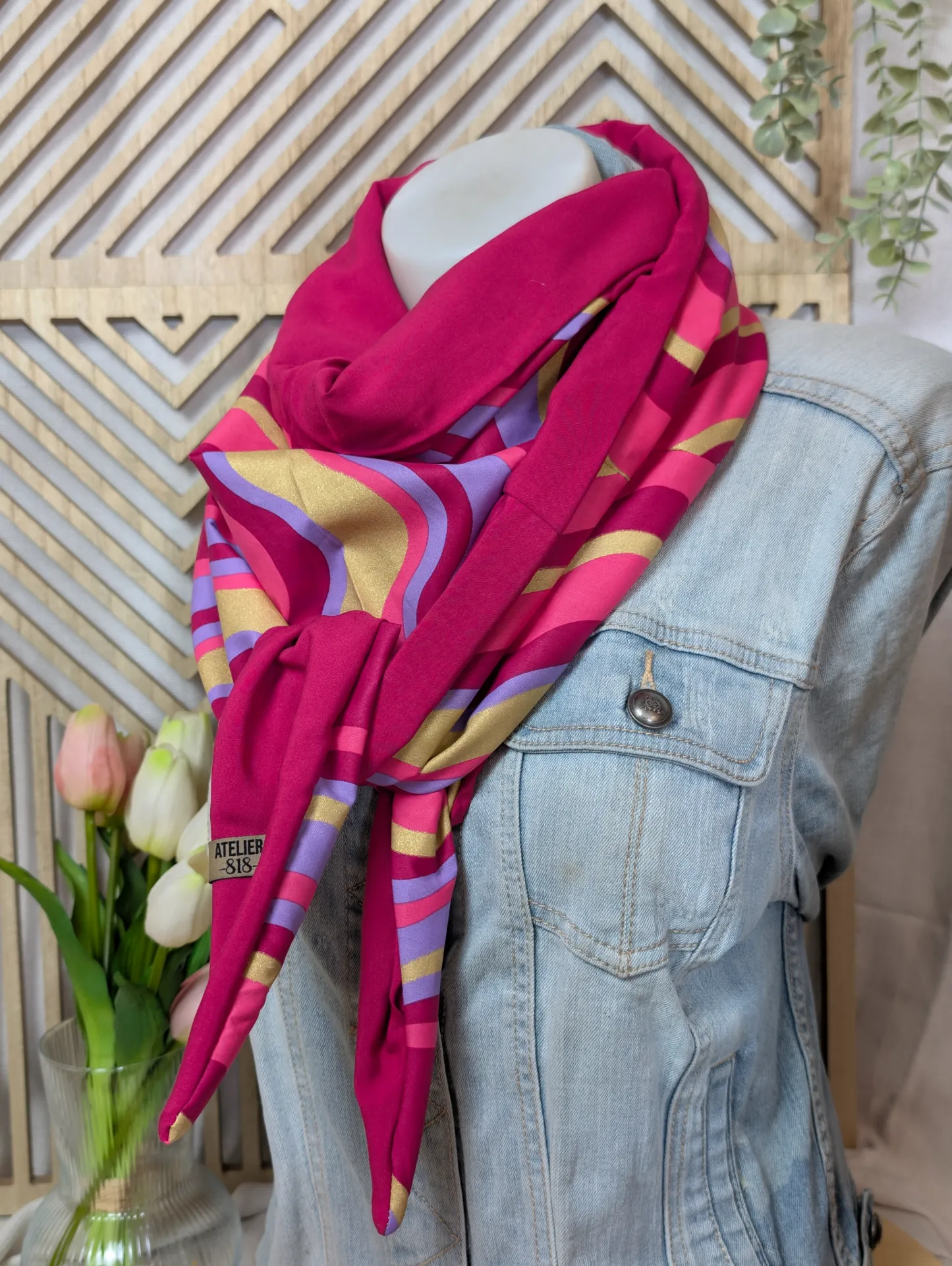 Petit cerise à vagues et doré