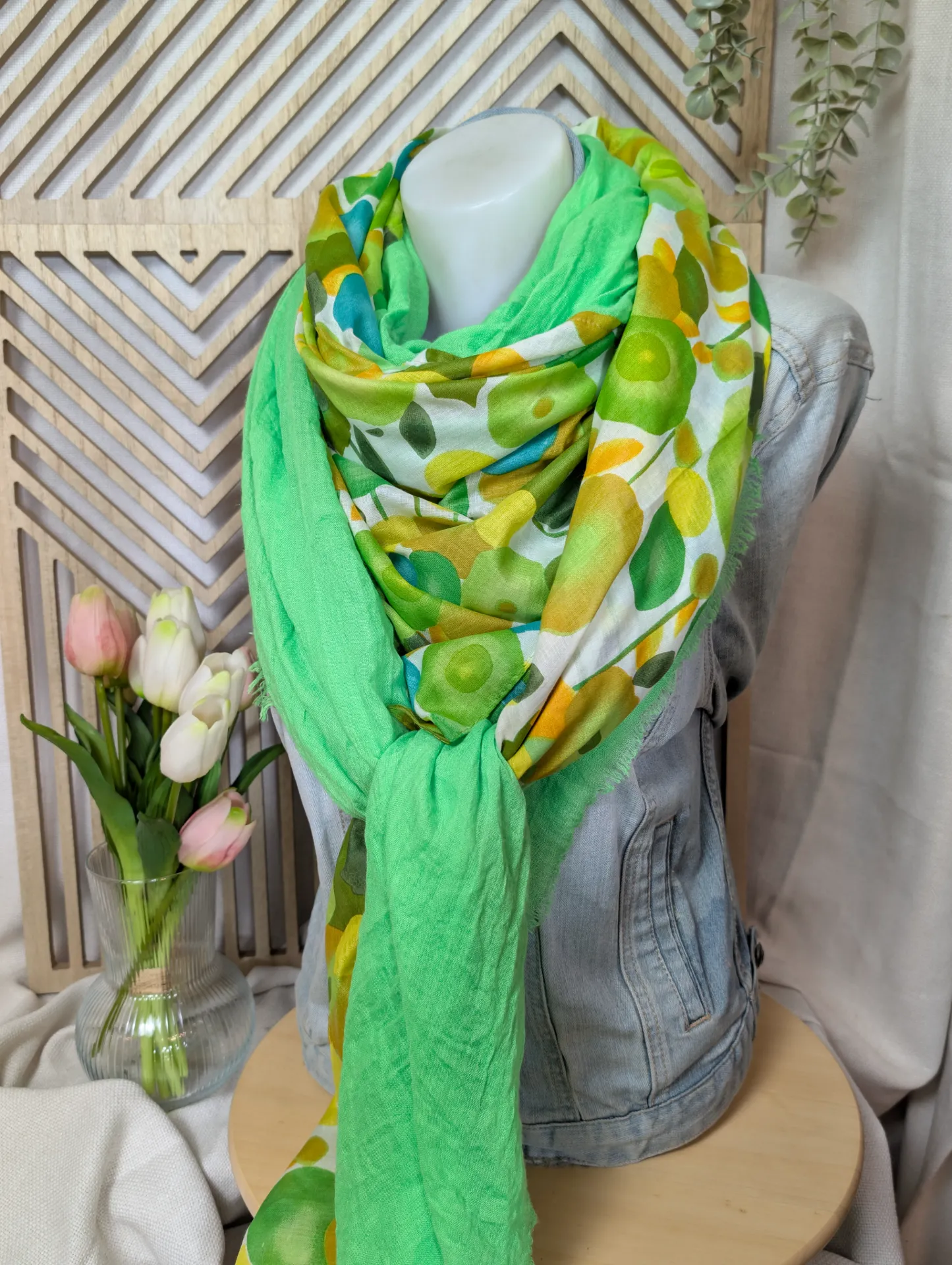 Grand voile vert fluo